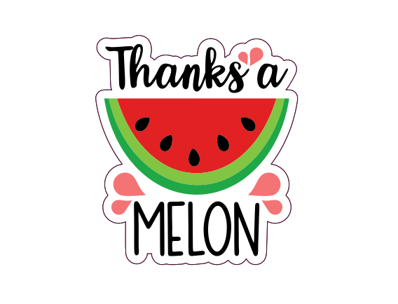Thanks a Melon packaging sticker